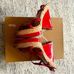 Christian Louboutin Mimi Bid Wedge Sandals Size 38